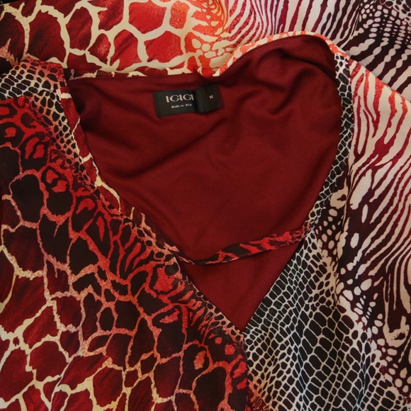 Igigi Maxi Dress Animal print Plus Size 14 24 - Picture 7 of 8